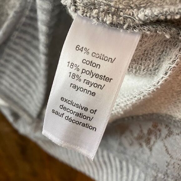 Maurices Sz S NWT Gray Lace Lagenlook Relaxed Fit Cotton Sweater - Picture 11 of 11